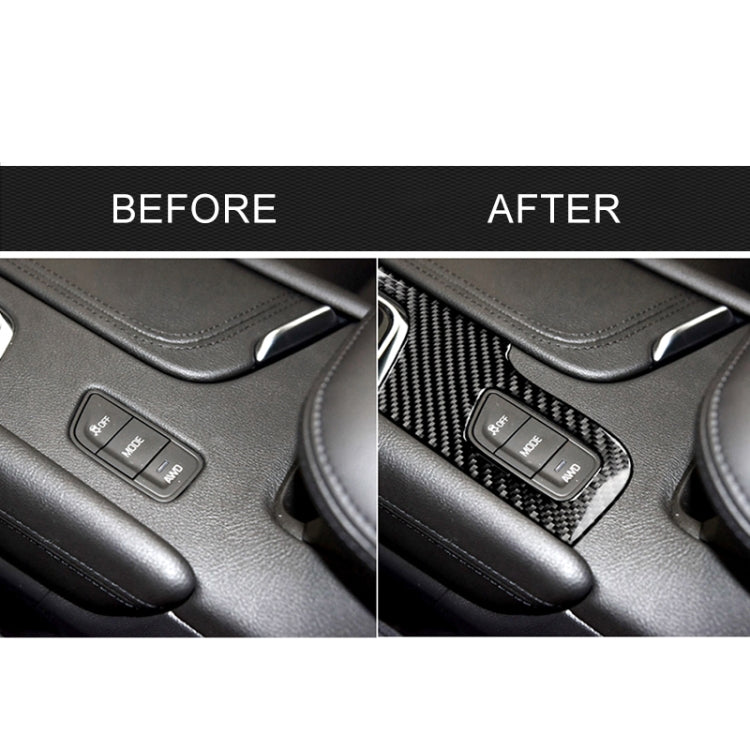 Car Carbon Fiber Gear Position Panel Decorative Sticker for Cadillac XT5 2016-2017, Left Drive, Gear Position