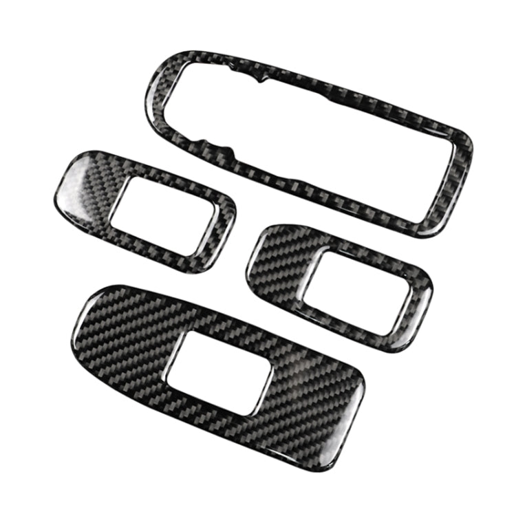 Car Carbon Fiber Door Window Lift Panel Decorative Sticker for Cadillac XT5 2016-2017, Door Window Lift Panel