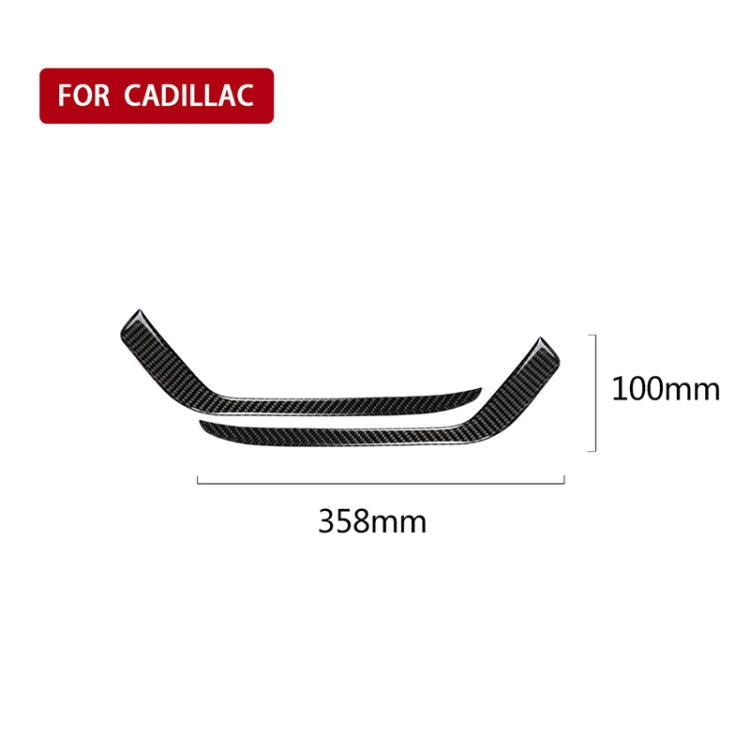 Car Carbon Fiber Front Fog Light Decorative Stripe for Cadillac XT5 2016-2017, Left Drive, Front Fog Light