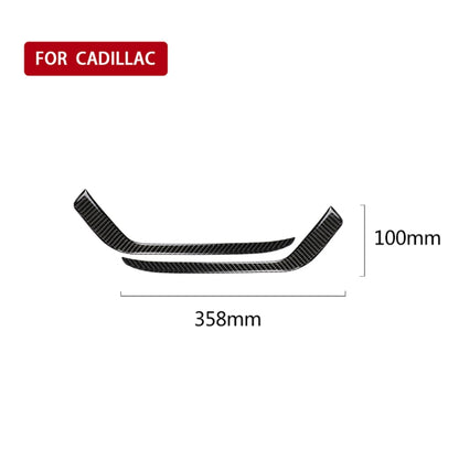 Car Carbon Fiber Front Fog Light Decorative Stripe for Cadillac XT5 2016-2017, Left Drive, Front Fog Light