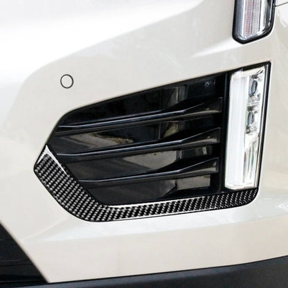 Car Carbon Fiber Front Fog Light Decorative Stripe for Cadillac XT5 2016-2017, Left Drive, Front Fog Light