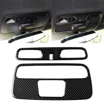 2 in 1 Car Carbon Fiber Dome Light Panel Decorative Sticker for Chevrolet Camaro 2016, Dome Light Panel