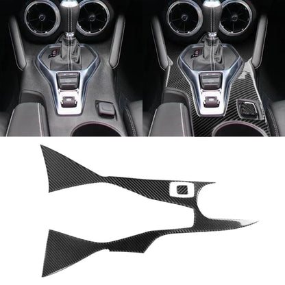 2 in 1 Car Carbon Fiber Central Control Gear Outer Frame Decorative Sticker for Chevrolet Camaro 2017-2019, Central Control Gear Outer Frame