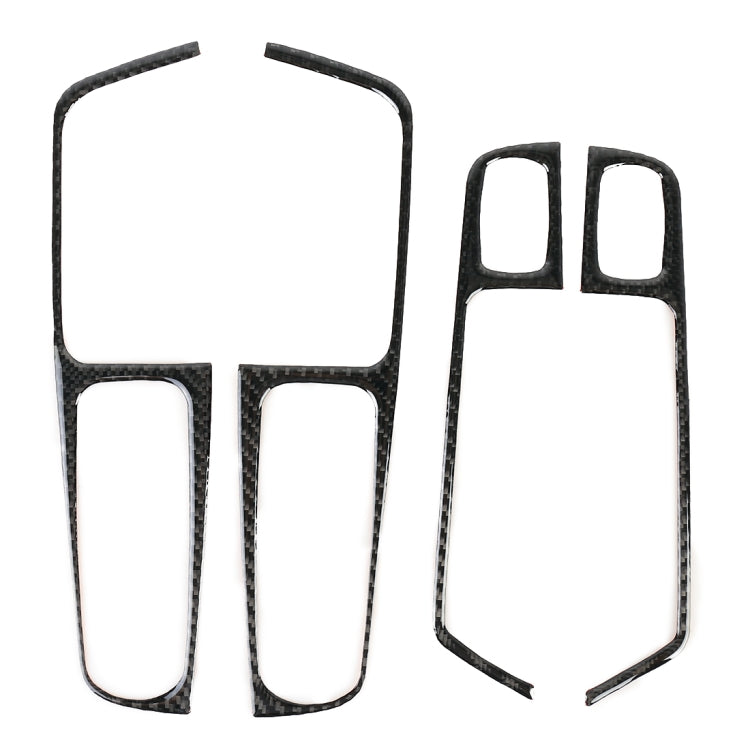 4 PCS Carbon Fiber Car Window Button Panel Decorative Sticker for Porsche Macan, Window Button Panel