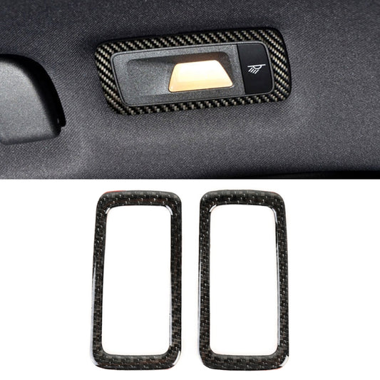 2 PCS Carbon Fiber Car Rear Dome Light Panel Decorative Sticker for Porsche Macan, Rear Dome Light