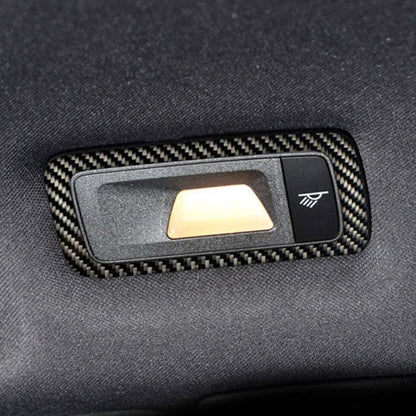 2 PCS Carbon Fiber Car Rear Dome Light Panel Decorative Sticker for Porsche Macan, Rear Dome Light