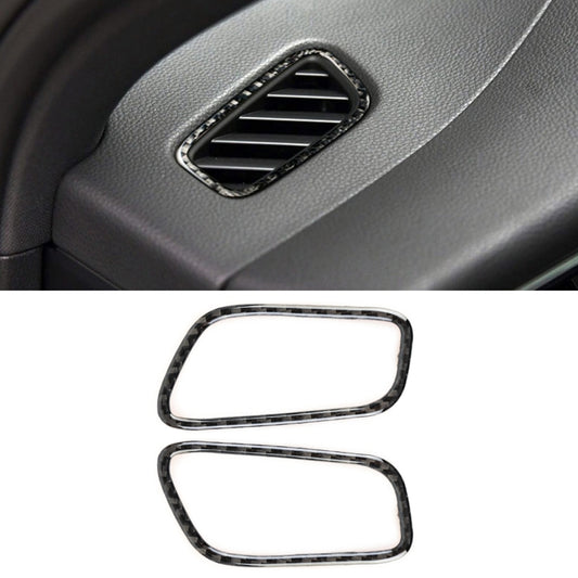 2 PCS Carbon Fiber Car Left and Right Air Outlet Panel Decorative Sticker for Porsche Macan, Left and Right Air Outlet