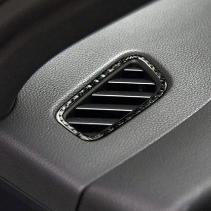 2 PCS Carbon Fiber Car Left and Right Air Outlet Panel Decorative Sticker for Porsche Macan, Left and Right Air Outlet