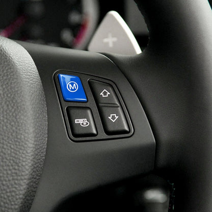 Wheel M Fashion Button Switch Trim Cover for BMW 3 series E90 E92 E93 M3 2007-2013, For BMW 3 series (Blue), M