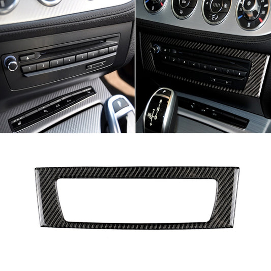 Car Carbon Fiber Central Control CD Panel Solid Color Decorative Sticker for BMW Z4 2009-2015, Central Control CD Panel Sticker(Solid Color)