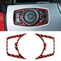 2 in 1 Car Carbon Fiber Headlight Switch Button Frame Decorative Sticker for Ford Mustang 2015-2020, Headlight Switch Button