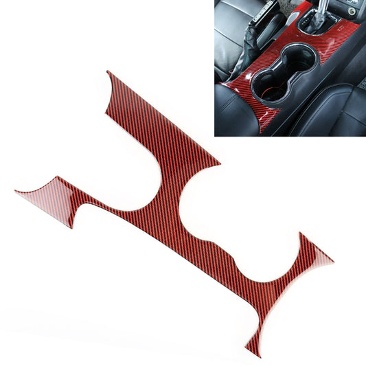 Car Carbon Fiber Water Cup Panel Decorative Sticker for Ford Mustang 2015-2020, Water Cup Panel