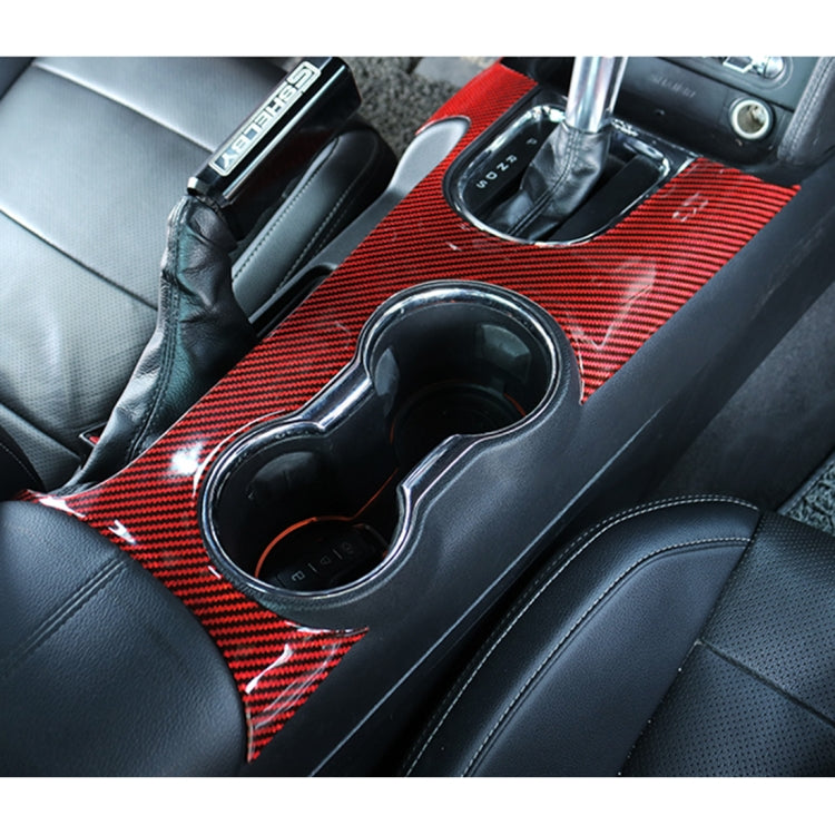 Car Carbon Fiber Water Cup Panel Decorative Sticker for Ford Mustang 2015-2020, Water Cup Panel