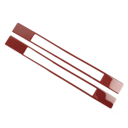 2 in 1 Car Carbon Fiber Welcome Pedal Outer Frame Decorative Sticker for Ford Mustang 2015-2020, Welcome Pedal Outer Frame