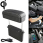 Universal Car Wireless Qi Standard Charger PU Leather Wrapped Armrest Box Cushion Car Armrest Box Mat with Storage Box, 1pc(Black), 1pc(Black Red), 1pc(Black White), 1pc(Grey), 1pc(Beige), 1pc(Brown)