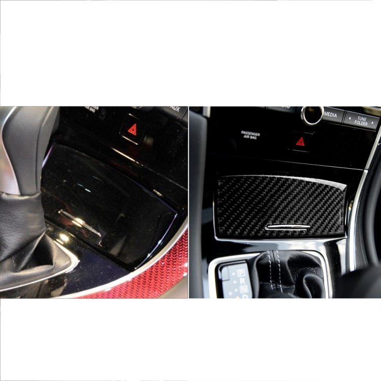 Car Carbon Fiber Gear Shift Ashtray Decorative Sticker for Infiniti Q50 / Q60 2014-2020, Gear Shift Ashtray
