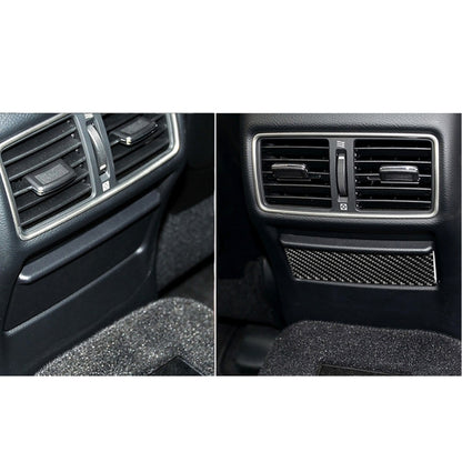 Car Carbon Fiber Rear Seat Ashtray Panel Decorative Sticker for Infiniti Q50 / Q60 2014-2020, Rear Seat Ashtray Panel