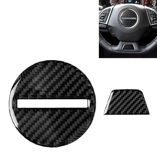 2 in 1 Car Carbon Fiber Steering Wheel Button Decorative Sticker for Chevrolet Camaro 2017-2019, Left and Right Drive Universal, For Chevrolet Camaro 2017-2019