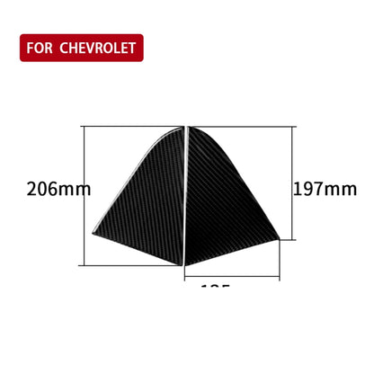 Car Carbon Fiber Rear Triangle Glass Decorative Sticker for Chevrolet Cruze 2009-2015, Left and Right Drive Universal, Rear Triangle Glass