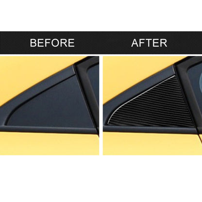 Car Carbon Fiber Rear Triangle Glass Decorative Sticker for Chevrolet Cruze 2009-2015, Left and Right Drive Universal, Rear Triangle Glass