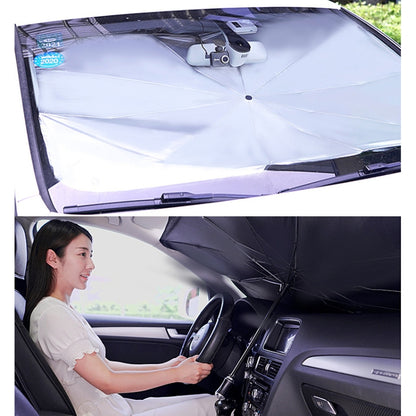 Car Retractable Sunshade Sunscreen Heat Insulation Front Windshield Sunshade, Large Size, Large Size