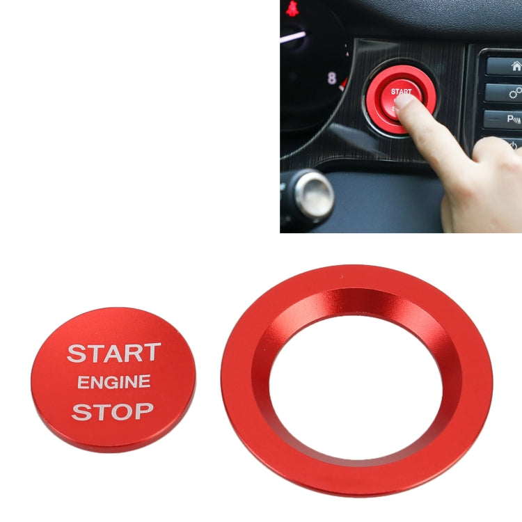 Car Engine Start Key Push Button Ring Trim Metal Sticker Decoration for Land Rover/Jaguar, For Land Rover/Jaguar