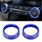 2 PCS Car Metal Air Conditioner Knob Case for Nissan X-TRAIL, For Nissan X-TRAIL (Blue), For Nissan X-TRAIL (Red), For Nissan X-TRAIL (Silver)