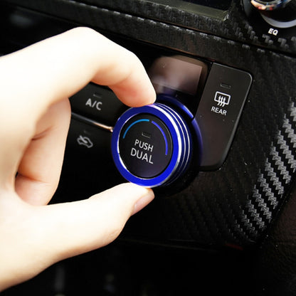 2 PCS Car Metal Air Conditioner Knob Case for Nissan X-TRAIL, For Nissan X-TRAIL (Blue), For Nissan X-TRAIL (Red), For Nissan X-TRAIL (Silver)