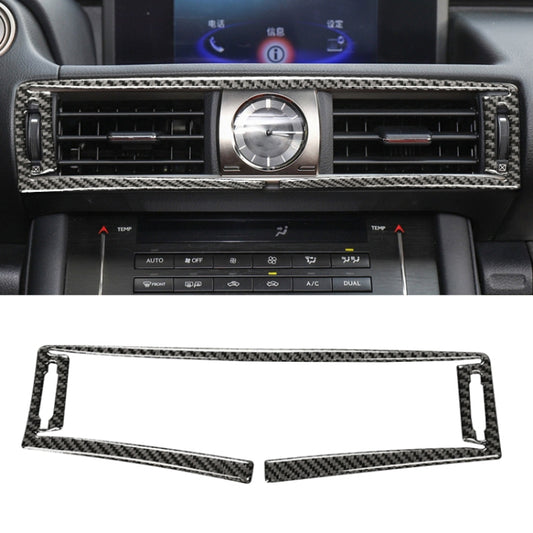 Car Carbon Fiber Central Control Air Outlet Decorative Sticker for Lexus IS250 2013-, Left Drive, Central Control Air Outlet