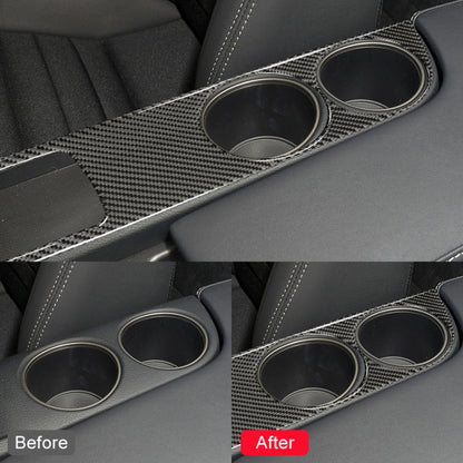 Car Carbon Fiber Water Cup Holder Panel Decorative Sticker for Lexus IS250 2013-, Left Drive, Water Cup Holder