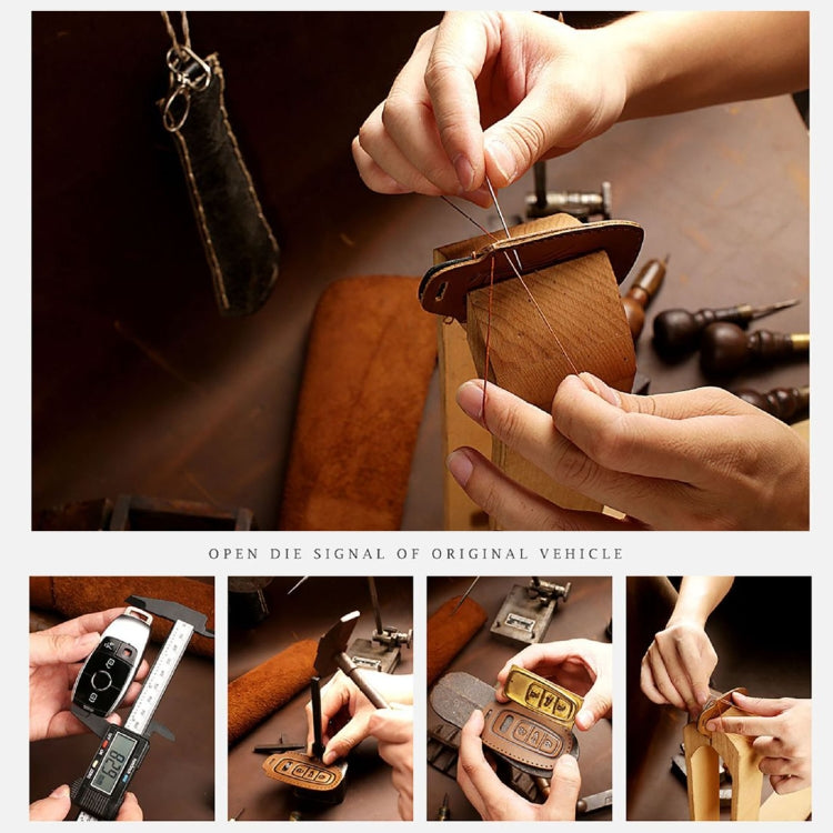 Hallmo Car Cowhide Leather Key Protective Cover Key Case for LEADING IDEAL One, For LEADING IDEAL One
