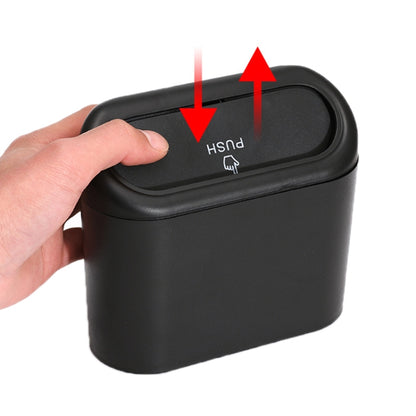 Vehicle Trash Can Bin Rubbish Bin Organizer Car-mounted Trash Storage Box, Trash Can Bin