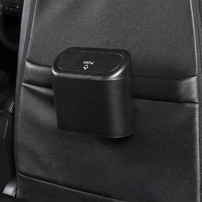 Vehicle Trash Can Bin Rubbish Bin Organizer Car-mounted Trash Storage Box, Trash Can Bin