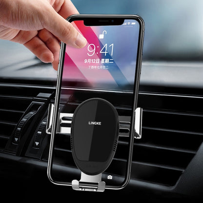 LINGKE Car Air Outlet Snap-in Gravity Mobile Phone Holder, Air Outlet  Phone Holder
