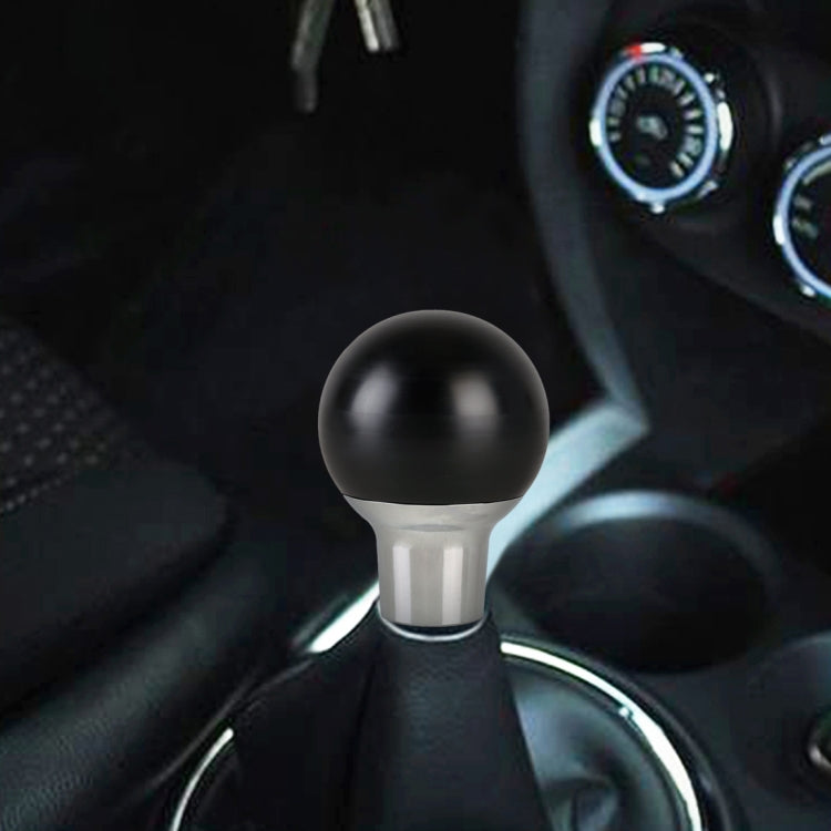 Universal Car Small Round Ball Resin + Carbon Fiber Metal Gear Shift Knob, Small Round Ball (Black), Small Round Ball (White)