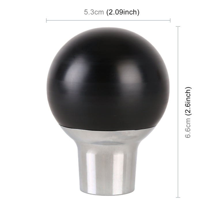 Universal Car Small Round Ball Resin + Carbon Fiber Metal Gear Shift Knob, Small Round Ball (Black), Small Round Ball (White)