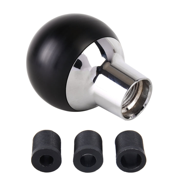 Universal Car Small Round Ball Resin + Carbon Fiber Metal Gear Shift Knob, Small Round Ball (Black), Small Round Ball (White)