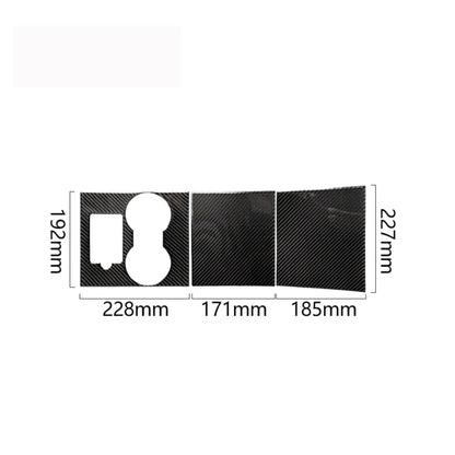 3 PCS Carbon Fiber Car Central Control Decorative Sticker for Tesla Model 3, Central Control