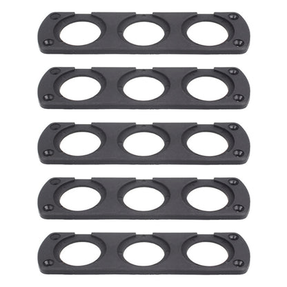 5 PCS 3-Hole Car Modified USB Charging Voltmeter Cigarette Lighter Panel, 3-Hole