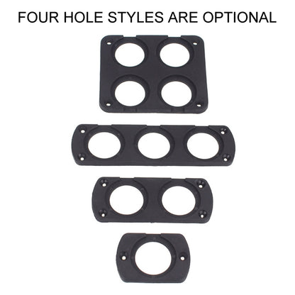 5 PCS 3-Hole Car Modified USB Charging Voltmeter Cigarette Lighter Panel, 3-Hole