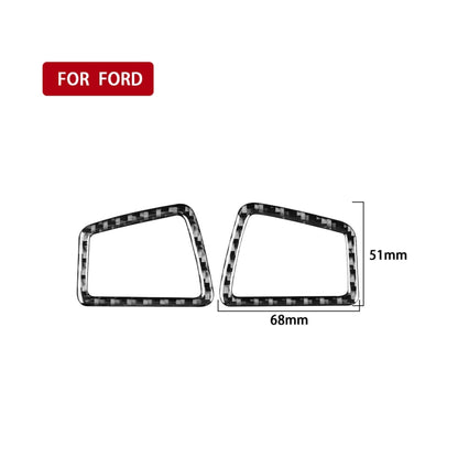 Car Carbon Fiber Dashboard Air Outlet Decorative Sticker for Ford Explorer 2013-2019, Left Drive, Dashboard Air Outlet