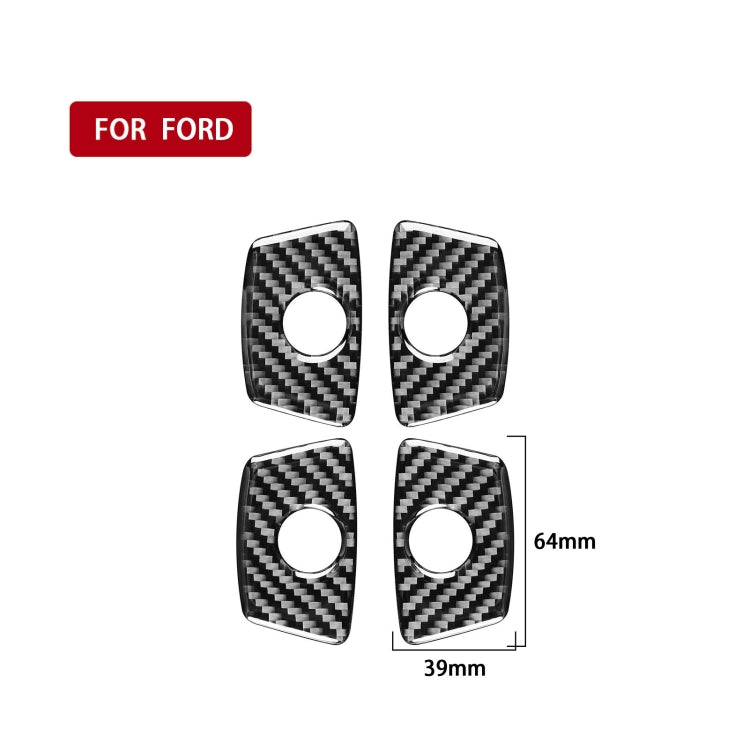 Car Carbon Fiber Door Decorative Sticker for Ford Explorer 2013-2019, Left Drive, Door