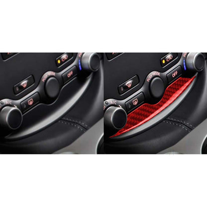 Car Carbon Fiber Air Conditioning Adjustment Panel Decorative Strip for Nissan 370Z / Z34 2009-, Left and Right Drive Universal, 2 in 1 Air Conditioning Adjustment Panel