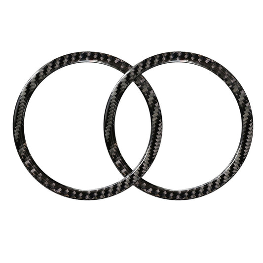 2 PCS Car Carbon Fiber Horn Ring Solid Color Decorative Sticker for BMW G01 X3 2018-2020 / G02 X4 2019-2020, Left and Right Drive Universal, 2 PCS Horn Ring