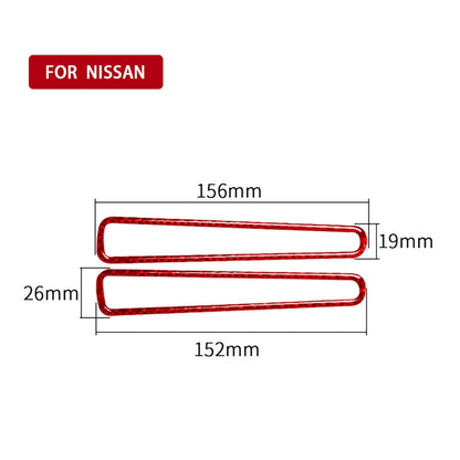 2 PCS / Set Carbon Fiber Car Window Air Outlet Defogging Decorative Sticker for Nissan GTR R35 2008-2020, Left and Right Driving Universal, Window Air Outlet Defogging