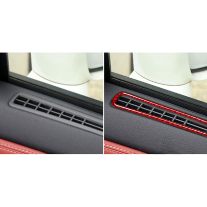2 PCS / Set Carbon Fiber Car Window Air Outlet Defogging Decorative Sticker for Nissan GTR R35 2008-2020, Left and Right Driving Universal, Window Air Outlet Defogging