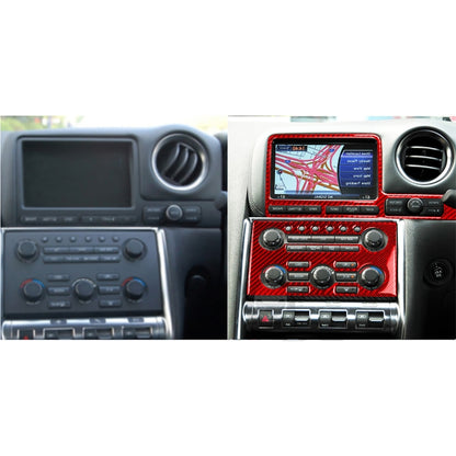 2 PCS / Set Carbon Fiber Car Navigation Instrument Decorative Sticker for Nissan GTR R35 2008-2016, Right Driving, Navigation Instrument , Right Driving