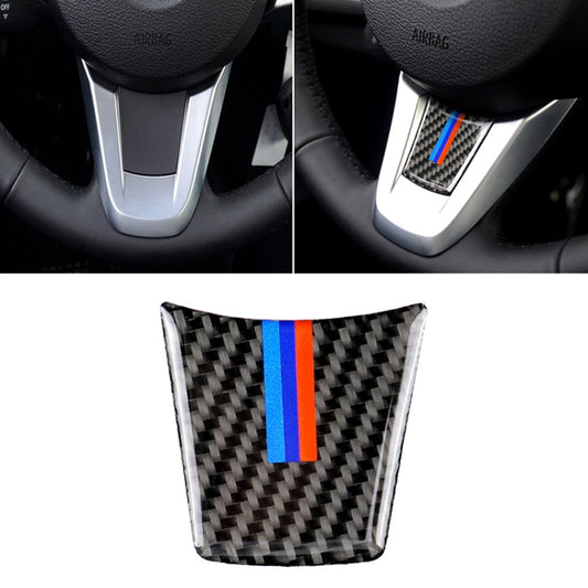 Car Carbon Fiber Steering Wheel Three Color Decorative Sticker for BMW Z4 2009-2015, Steering Wheel Sticker(Three Color)