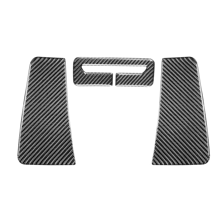 3 PCS / Set Carbon Fiber Car Seat Belt Panel Decorative Sticker for Dodge Challenger 2015 to Now, Left Driving, Seat Belt Panel