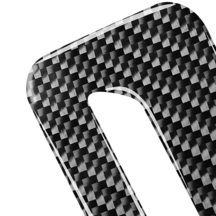 3 PCS / Set Carbon Fiber Car Seat Belt Panel Decorative Sticker for Dodge Challenger 2015 to Now, Left Driving, Seat Belt Panel